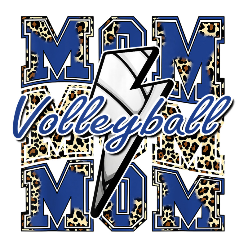 Volleyball Mom Volleyball Lightning Bolt Leopard Blue T Shirt Women's Pajamas Set by cm-arts | Artistshot