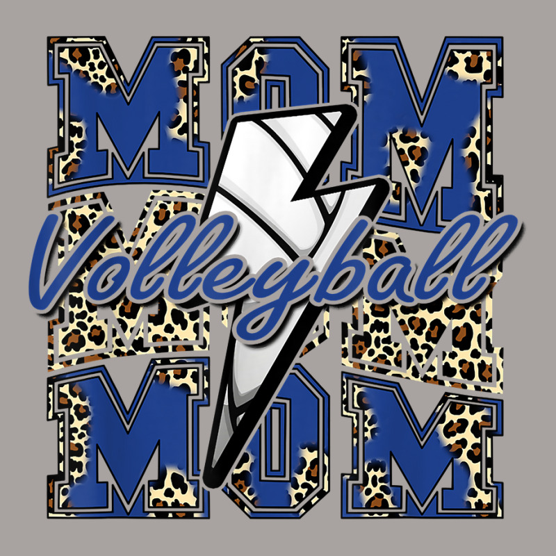 Volleyball Mom Volleyball Lightning Bolt Leopard Blue T Shirt Racerback Tank by cm-arts | Artistshot