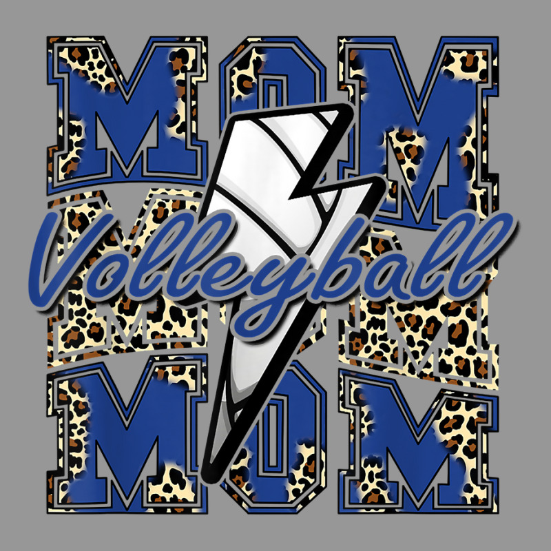 Volleyball Mom Volleyball Lightning Bolt Leopard Blue T Shirt Women's V-Neck T-Shirt by cm-arts | Artistshot