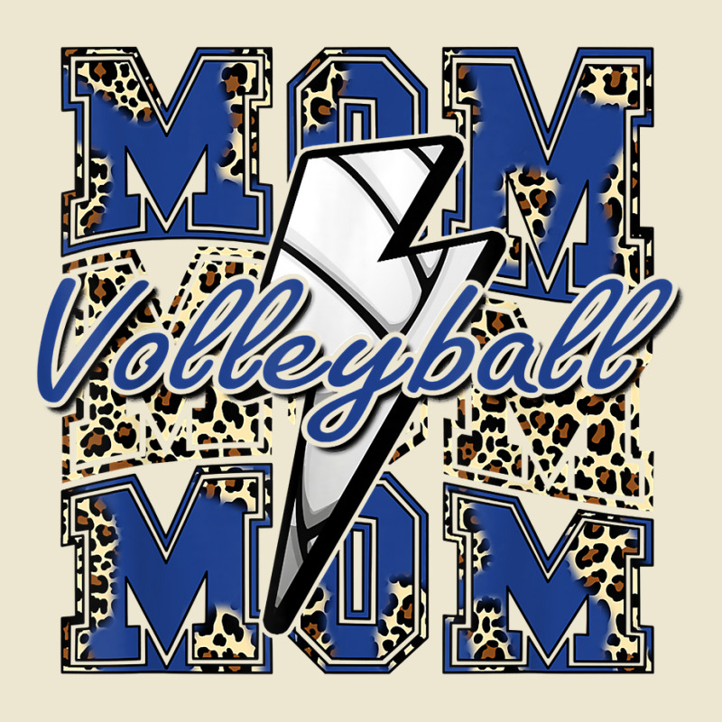 Volleyball Mom Volleyball Lightning Bolt Leopard Blue T Shirt Cropped Hoodie by cm-arts | Artistshot