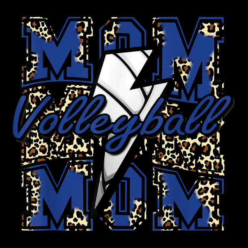 Volleyball Mom Volleyball Lightning Bolt Leopard Blue T Shirt Cropped Sweater by cm-arts | Artistshot