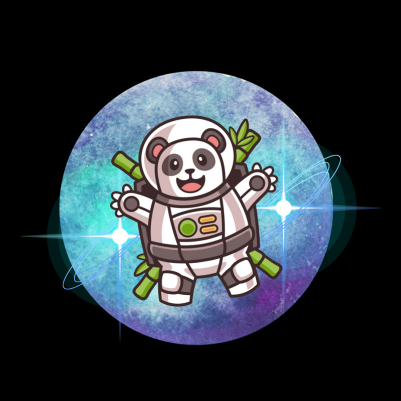 Blue Futuristic Astronaut Panda Space Planet With Panda Wings Cropped Hoodie by cm-arts | Artistshot