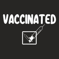 Vaccinated Check Mark Vaccine I Got Vaccinated T Shirt Ladies Fitted T-shirt | Artistshot