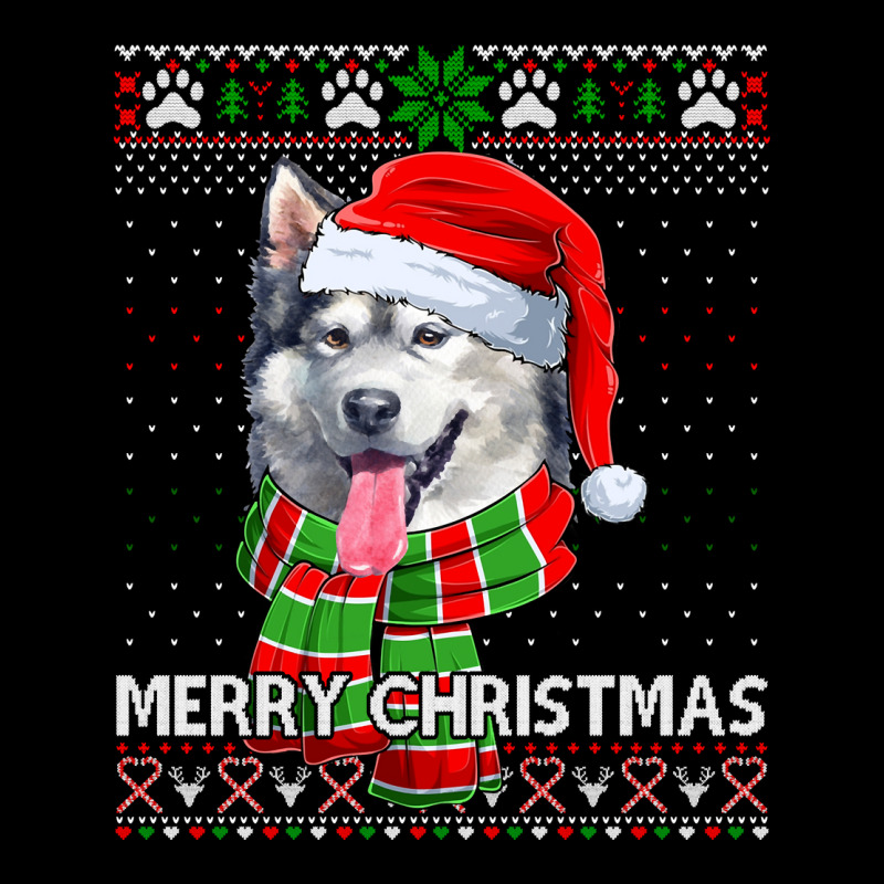 Merry Christmas Alaskan Malamute Santa Ugly Xmas Sweater Sweatshirt Toddler Sweatshirt | Artistshot