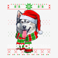 Merry Christmas Alaskan Malamute Santa Ugly Xmas Sweater Sweatshirt Adjustable Cap | Artistshot