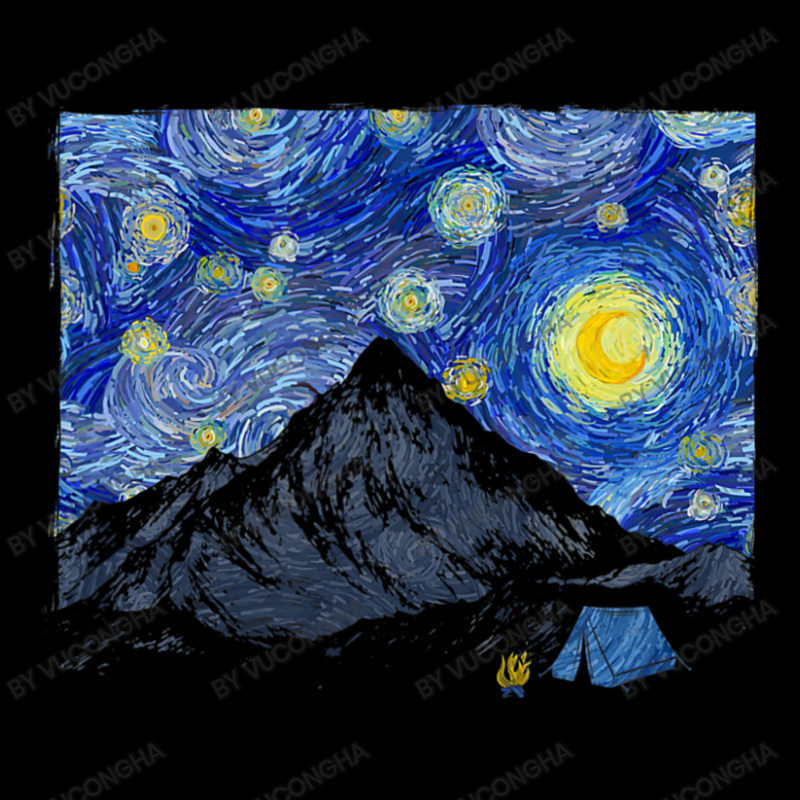 Starry Night Camping Scene Adjustable Cap by vucongha | Artistshot