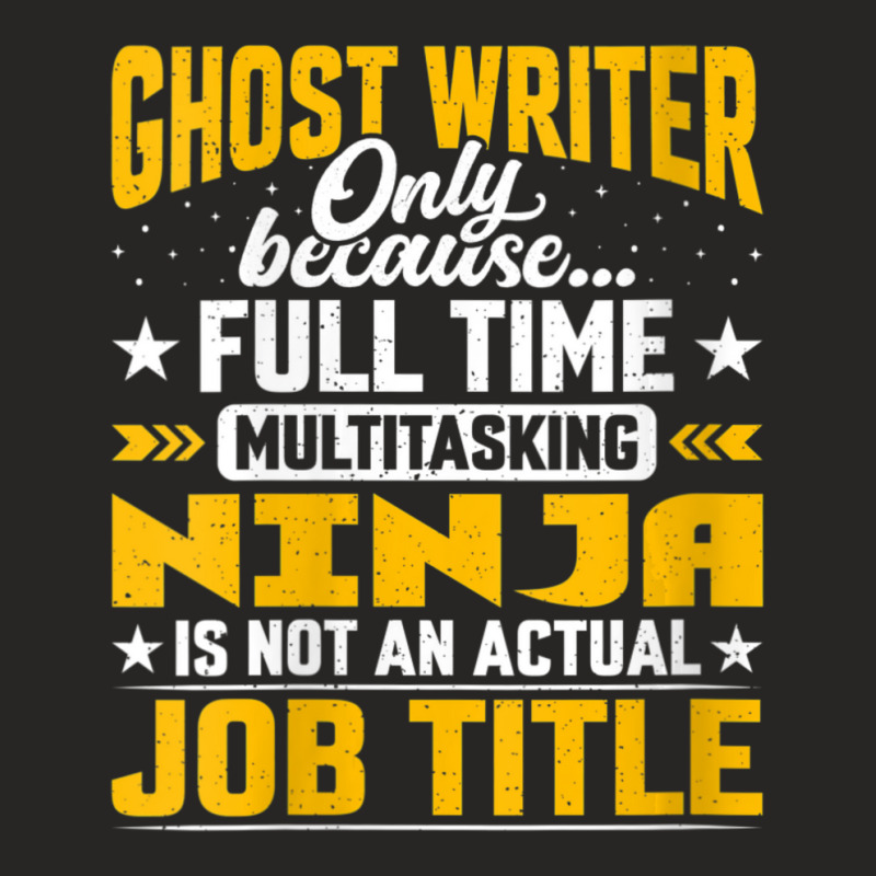 Womens Ghost Writer Job Title Ghost Author Novelist Vneck Ladies Fitted T-Shirt by cm-arts | Artistshot