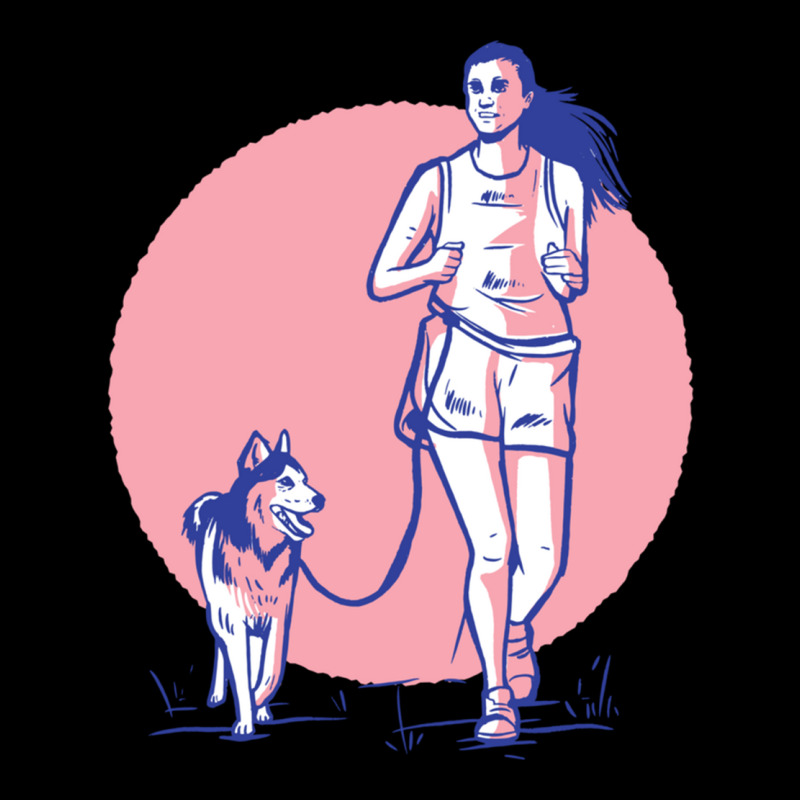 Amazing Woman Running With Her Dog Adjustable Cap by cm-arts | Artistshot