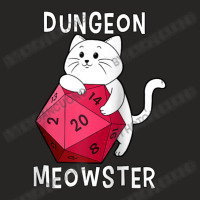 W20 Roll Dungeon Cat 20-sided Dice Kitten Role Play Game Ladies Fitted T-shirt | Artistshot