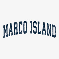 Marco Island Florida Fl Vintage Sports Design Navy Design Sweatshirt Ladies Fitted T-shirt | Artistshot