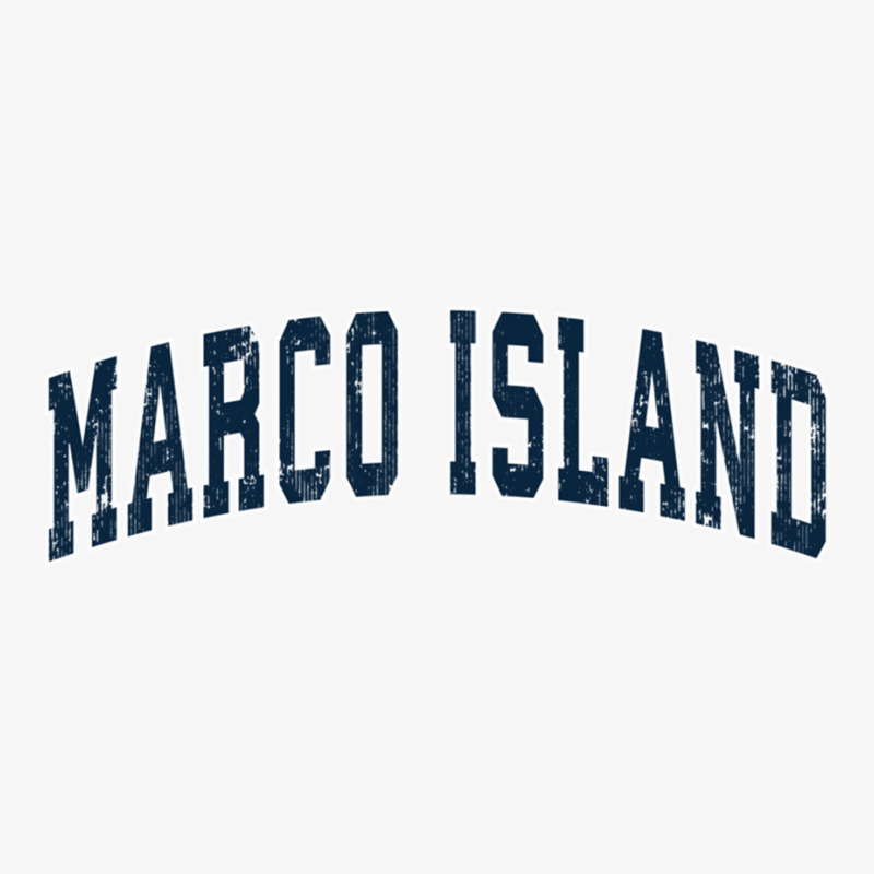 Marco Island Florida Fl Vintage Sports Design Navy Design Sweatshirt Ladies Fitted T-Shirt by cm-arts | Artistshot