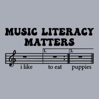 Music Literacy Matters I Like To Eat Puppies Pullover Hoodie Tank Dress | Artistshot