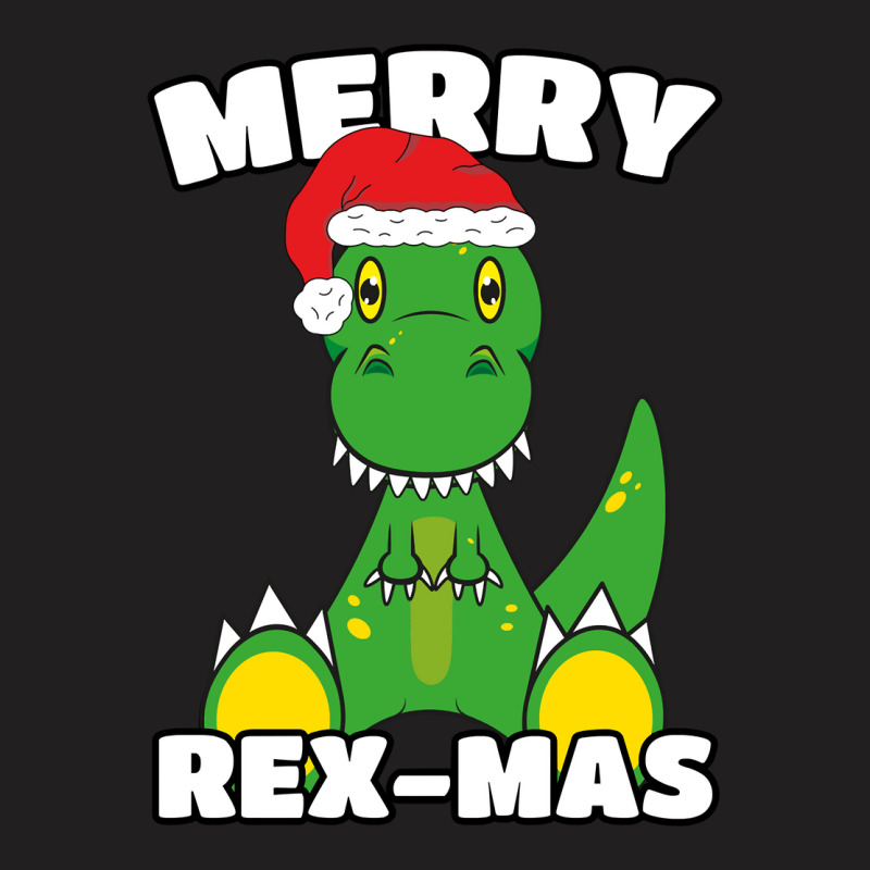 Merry Rex Mas Christmas T Rex Cartoon Sweatshirt T-shirt | Artistshot