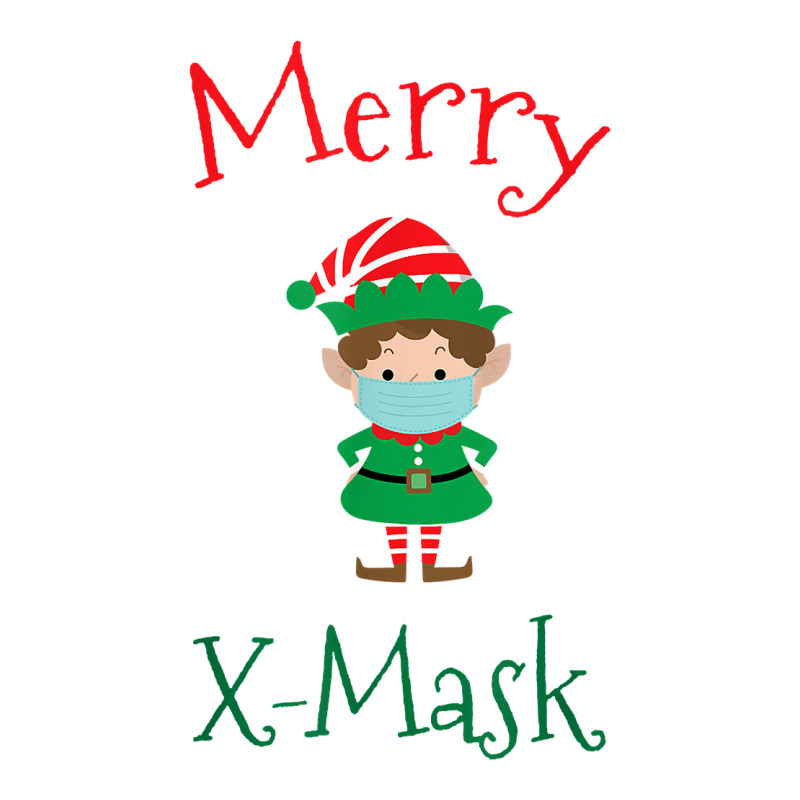 Merry X Mask Funny Christmas Social Distancing Elf Face Mask T Shirt V-neck Tee | Artistshot