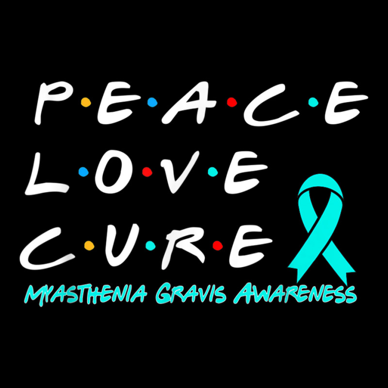 Myasthenia Gravis Awareness Peace Love Cure T Shirt Adjustable Cap | Artistshot