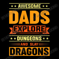 Womens Awesome Dads Explore Dungeons And Slay Dragon Rpg V-neck Adjustable Cap | Artistshot