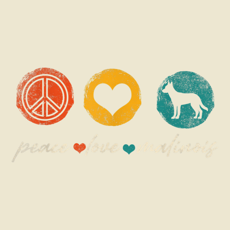 Vintage Peace Love Malinois Dog Lover Gifts T Shirt Cropped Hoodie by cm-arts | Artistshot