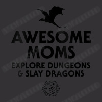 Womens Awesome Moms Explore Dungeons And Slay Dragons, Dragon Mom V-ne Vintage Hoodie | Artistshot