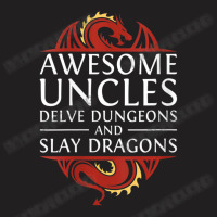 Womens Awesome Uncles Delve Dungeons And Slay Dragons Rpg Gaming V-nec T-shirt | Artistshot