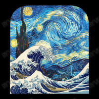 The Starry Night And The Great Wave Off Kanagawa Combined V-neck Tee | Artistshot