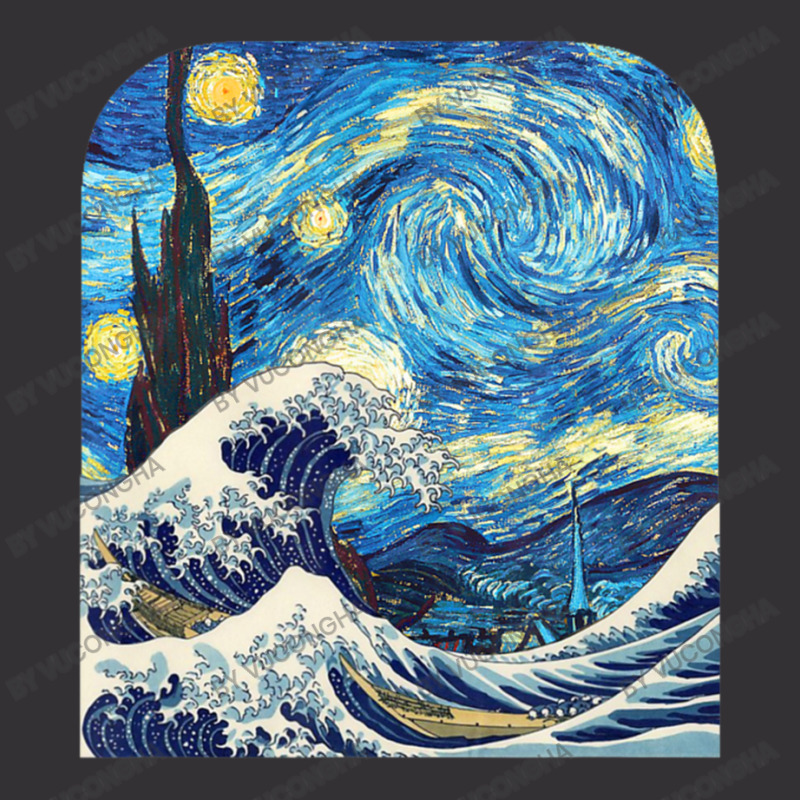 The Starry Night And The Great Wave Off Kanagawa Combined Vintage Short by vucongha | Artistshot