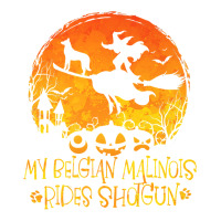 Halloween Belgian Malinois Rides Shotgun Funny Dog Lover Premium T Shi Crop Top | Artistshot