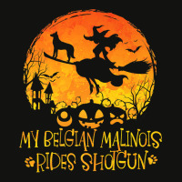 Halloween Belgian Malinois Rides Shotgun Funny Dog Lover Premium T Shi Scorecard Crop Tee | Artistshot