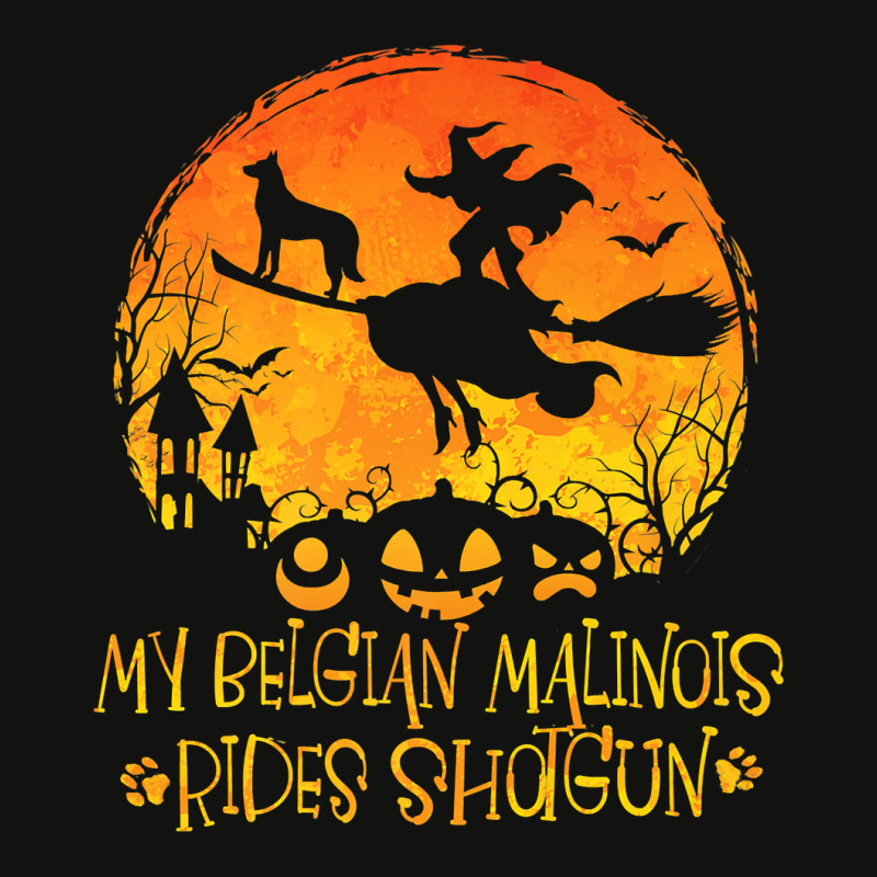 Halloween Belgian Malinois Rides Shotgun Funny Dog Lover Premium T Shi Scorecard Crop Tee by cm-arts | Artistshot