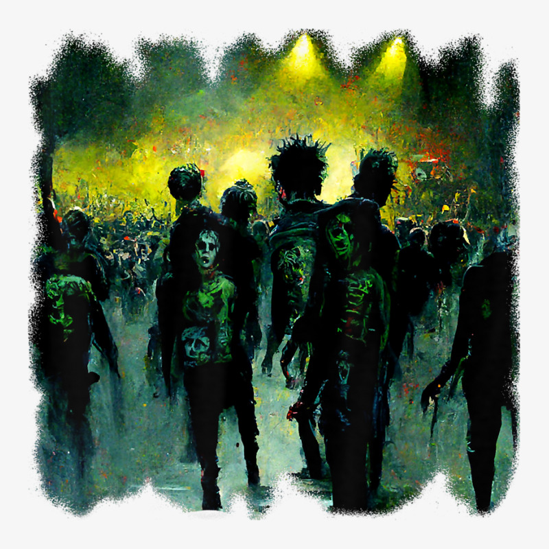 Zombies In A Rock Concert. Good Time For The Non Living T Shirt Ladies Fitted T-Shirt by cluniepfa | Artistshot