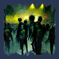 Zombies In A Rock Concert. Good Time For The Non Living T Shirt Ladies Denim Jacket | Artistshot