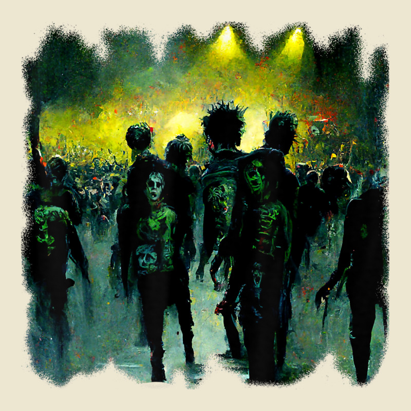 Zombies In A Rock Concert. Good Time For The Non Living T Shirt Cropped Hoodie by cluniepfa | Artistshot