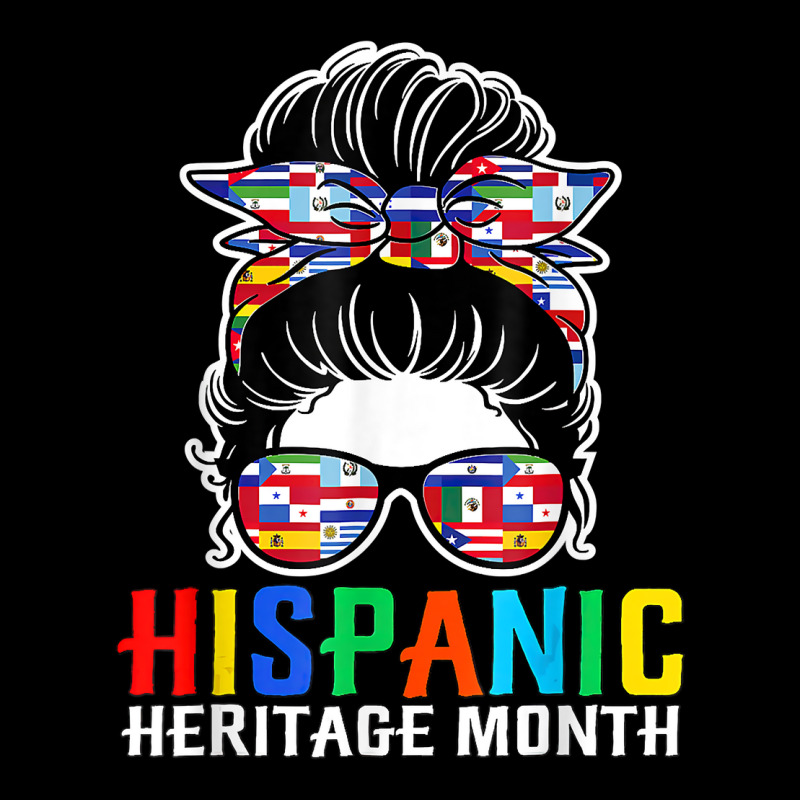 National Hispanic Heritage Month Latin Flags Messy Bun T Shirt Maternity Scoop Neck T-shirt by cm-arts | Artistshot