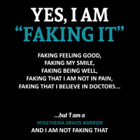 Myasthenia Gravis Awareness I Am Faking It - In This Family We Fight T V-neck Tee | Artistshot