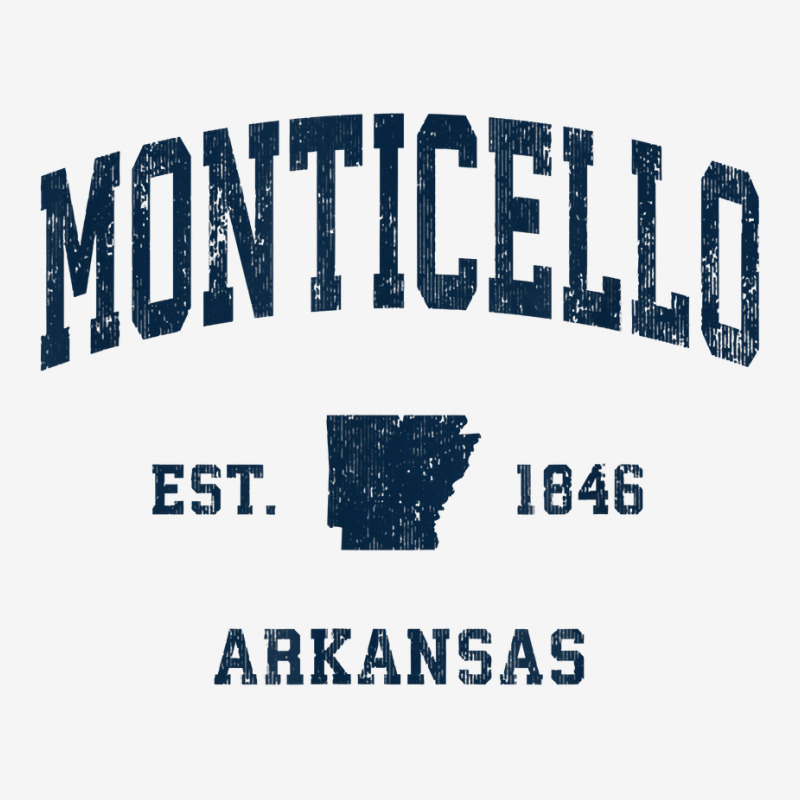 Monticello Arkansas Ar Vintage Athletic Navy Sports Design T Shirt Adjustable Cap by cm-arts | Artistshot