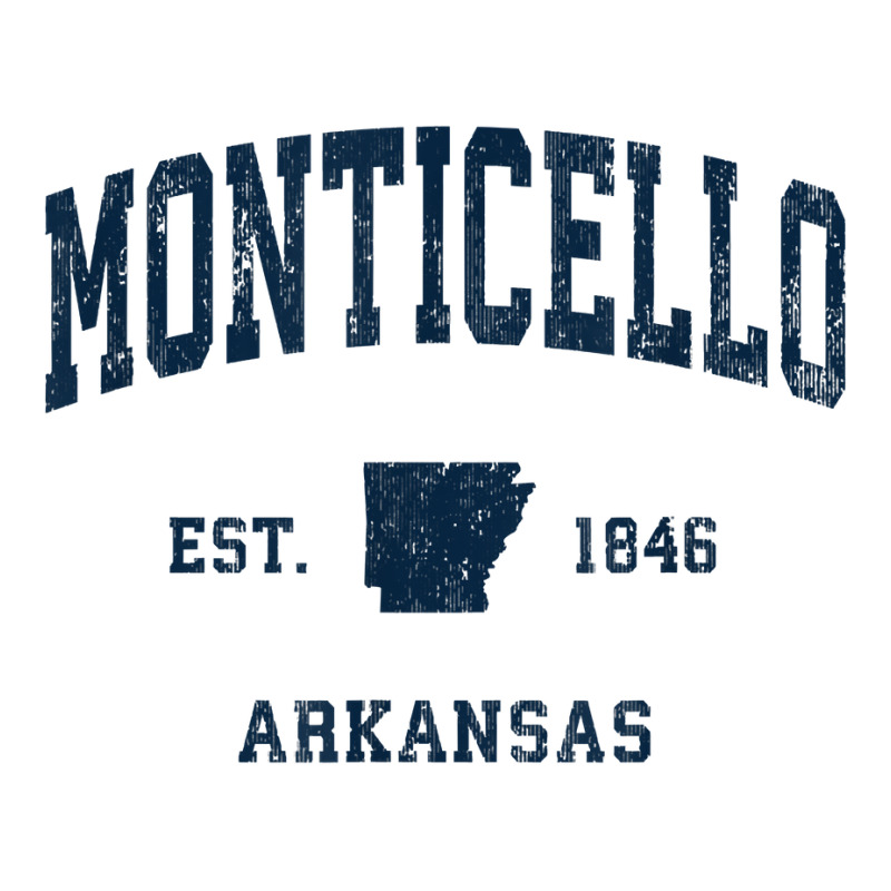 Monticello Arkansas Ar Vintage Athletic Navy Sports Design T Shirt Baby Tee by cm-arts | Artistshot