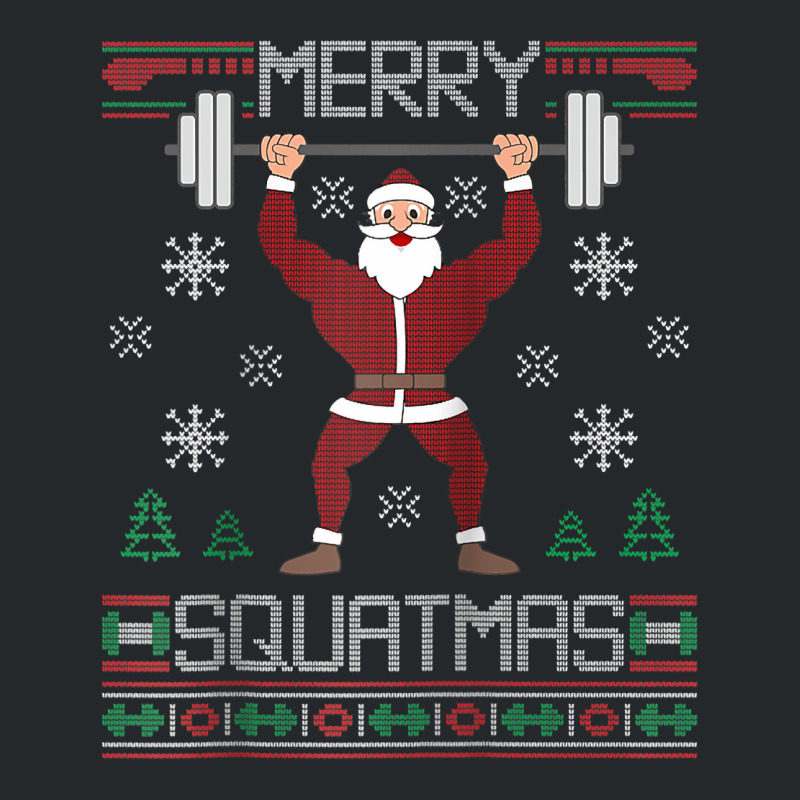 Merry Squatmas Ugly Christmas Sweater Squat Gym Santa Claus Raglan Bas Crewneck Sweatshirt by cm-arts | Artistshot