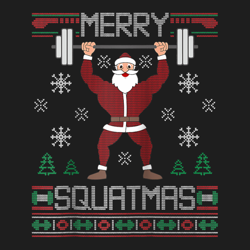 Merry Squatmas Ugly Christmas Sweater Squat Gym Santa Claus Raglan Bas Classic T-shirt by cm-arts | Artistshot