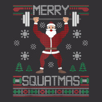 Merry Squatmas Ugly Christmas Sweater Squat Gym Santa Claus Raglan Bas Vintage Short | Artistshot