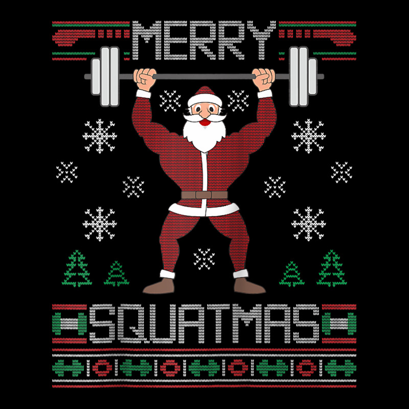 Merry Squatmas Ugly Christmas Sweater Squat Gym Santa Claus Raglan Bas Fleece Short by cm-arts | Artistshot