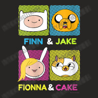 Womens Cn Adventure Time Finn & Jake Fionna & Cake Box Up Ladies Fitted T-shirt | Artistshot