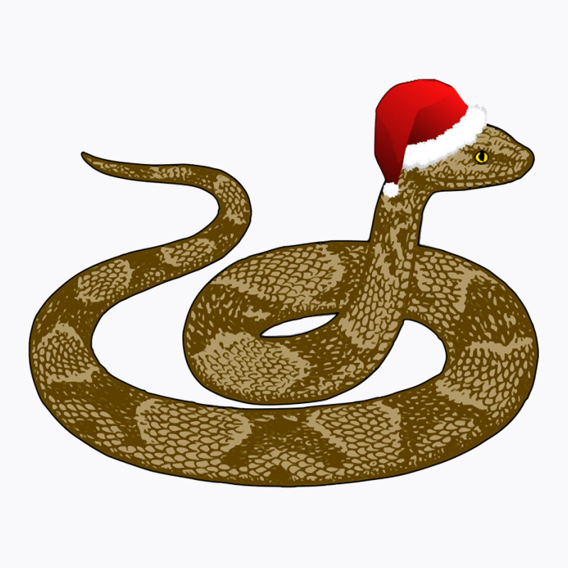 Merry Hissmas Christmas Santa Hat Copperhead Snake Long Sleeve T Shirt T-shirt | Artistshot