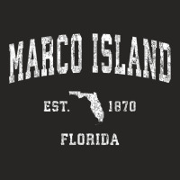 Marco Island Florida Fl Vintage Athletic Sports Design T Shirt Ladies Fitted T-shirt | Artistshot