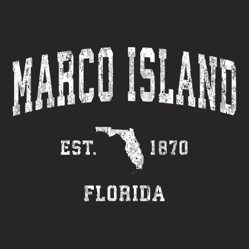 Marco Island Florida Fl Vintage Athletic Sports Design T Shirt Ladies Fitted T-Shirt by cm-arts | Artistshot