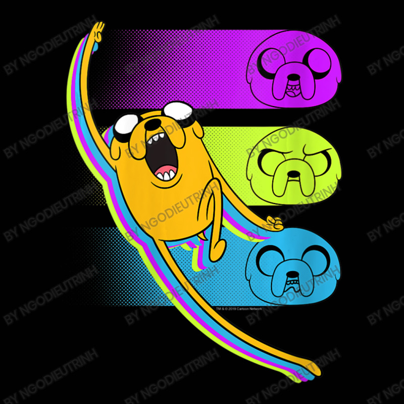 Womens Cn Adventure Time Jake Neon Faces Toddler 3/4 Sleeve Tee by ngodieutrinh | Artistshot