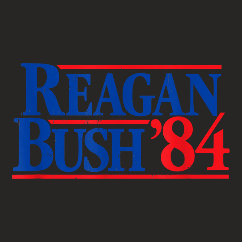 Reagan Bush '84 Vintage Republican T Shirt Ladies Fitted T-Shirt by cm-arts | Artistshot