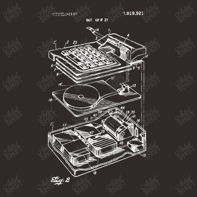 Electronic Calculator Patent Blueprint Racerback Tank by honestletters | Artistshot