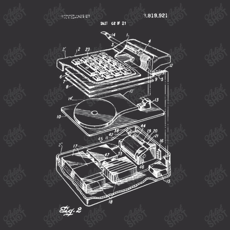 Electronic Calculator Patent Blueprint Vintage Short by honestletters | Artistshot