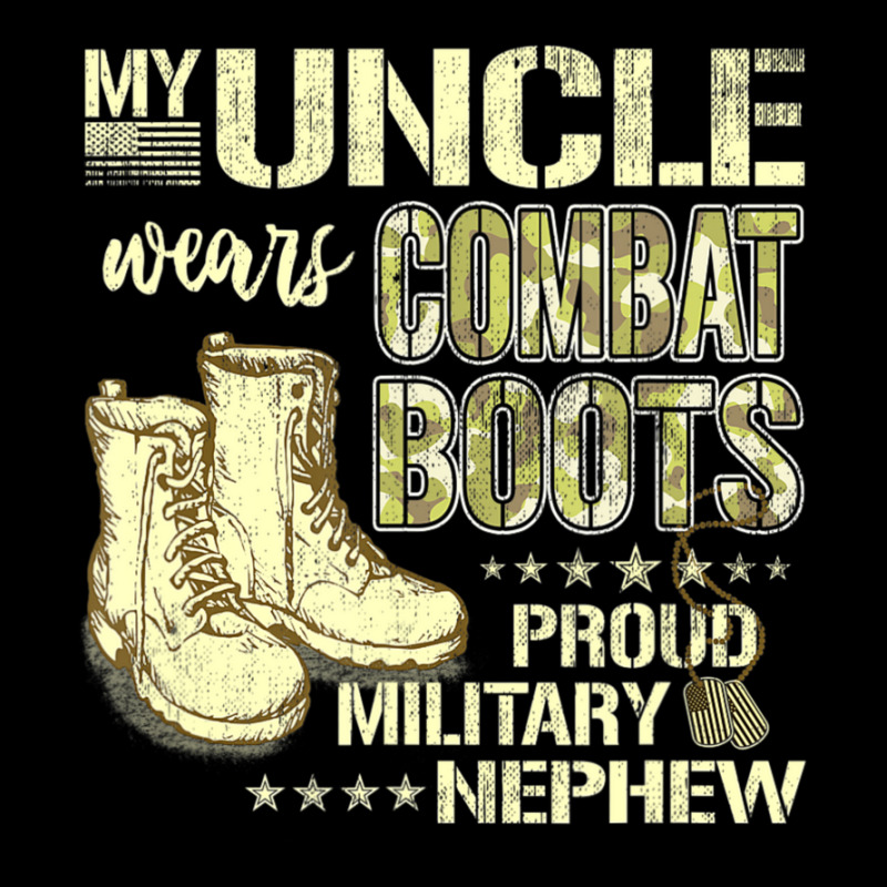 My Uncle Wears Combat Boots Dog Tags Proud Military Nephew V-Neck Tee by Konlasa6638 | Artistshot