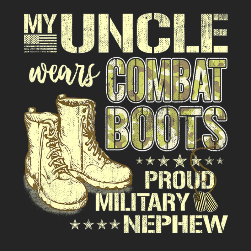 My Uncle Wears Combat Boots Dog Tags Proud Military Nephew Unisex Hoodie by Konlasa6638 | Artistshot