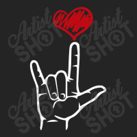 Asl I Love You Hand Heart American Sign Language 3/4 Sleeve Shirt | Artistshot